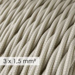 Extension Cord - Twisted Ivory Rayon TM00 - 15/3 AWG