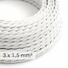 Extension Cord - Twisted White Rayon TM01 - 15/3 AWG