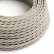 Natural Linen covered Twisted electric cable 2x18 AWG - TN01