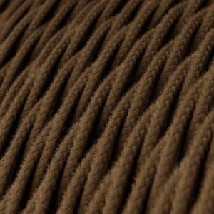 Brown Cotton covered Twisted electric cable 2x18 AWG - TC13