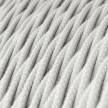 White Cotton covered Twisted electric cable 2x18 AWG - TC01