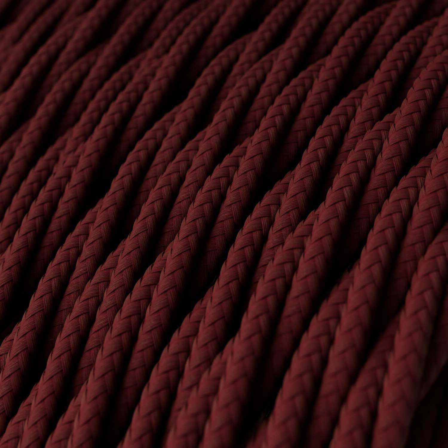 Burgundy Rayon covered Twisted electric cable 2x18 AWG - TM19