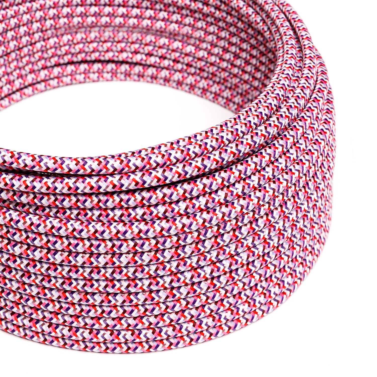 Pixel Pink covered Round electric cable 3x18 AWG - RX00