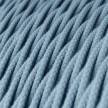 Baby Blue Cotton covered Twisted electric cable 2x18 AWG - TC53