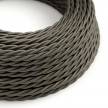 Dark Gray Rayon covered Twisted electric cable 2x18 AWG - TM26