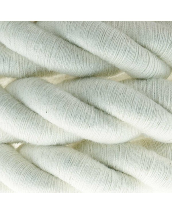 2XL Rope electrical wire 18/3 AWG wire inside. Raw Cotton Fabric. 24mm.