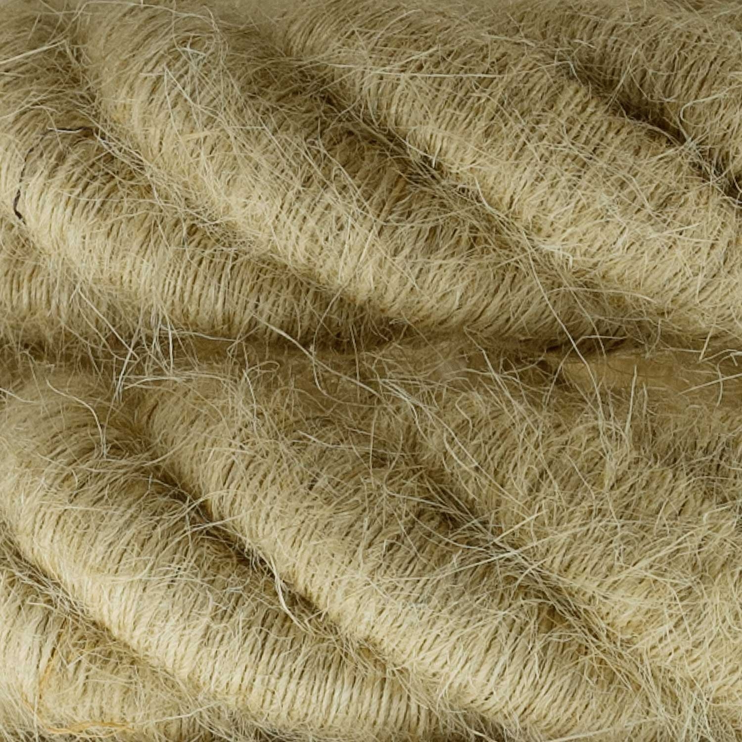 3XL Rope electrical wire 18/3 AWG wire inside. Rough Jute Fabric. 30mm.