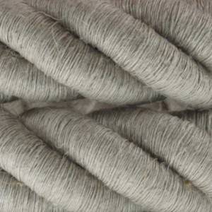 3XL Rope electrical wire 18/3 AWG wire inside. Natural Linen Fabric. 30mm.