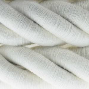 3XL Rope electrical wire 18/3 AWG wire inside. Raw Cotton Fabric. 30mm.