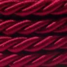 XL Rope electrical wire 18/3 AWG wire inside. Shiny Dark Bordeaux Fabric. 16mm.