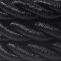 2XL Rope electrical wire 18/3 AWG wire inside. Shiny Black Fabric. 24mm.