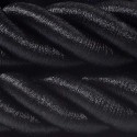3XL Rope electrical wire 18/3 AWG wire inside. Shiny Black Fabric. 30mm.