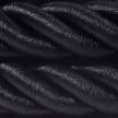 3XL Rope electrical wire 18/3 AWG wire inside. Shiny Black Fabric. 30mm.
