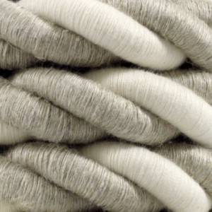 2XL Rope electrical wire 18/3 AWG wire inside. Natural Linen and Raw Cotton Fabric. 24mm.