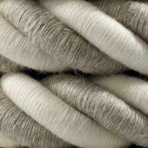 3XL Rope electrical wire 18/3 AWG wire inside. Natural Linen and Raw Cotton Fabric. 30mm.