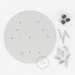Round 13.80" XXL Ceiling Rose with 7 holes + Accessories