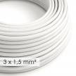 Extension Cord - Round White Rayon RM01 - 15/3 AWG