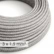 Extension Cord - Round Gray Linen RN02 - 15/3 AWG