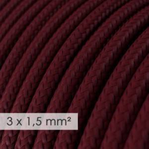 Extension Cord - Round Burgundy Rayon RM19 - 15/3 AWG