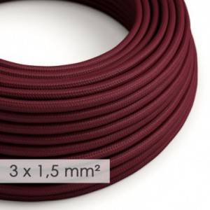 Extension Cord - Round Burgundy Rayon RM19 - 15/3 AWG