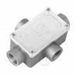 Four-outlet, X-shaped Junction box for Creative-Tube, aluminium case