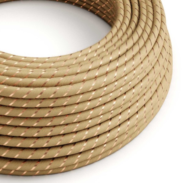 Round Electric Vertigo Cable covered by Jute with Copper Thread ERR04