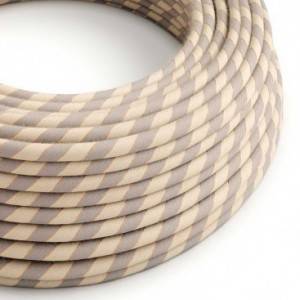 Round Electric Vertigo Cable covered by Cotton and Linen With Copper Thread ERR05