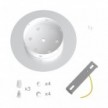 3 In-line Holes - LARGE Round Ceiling Canopy Kit - Rose One System
