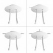 4 Holes - LARGE Round Ceiling Canopy Kit - Rose One System