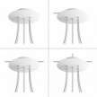 5 Holes - LARGE Round Ceiling Canopy Kit - Rose One System