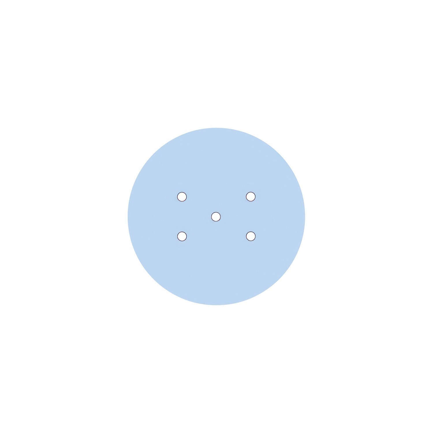 5 Holes - LARGE Round Ceiling Canopy Kit - Rose One System