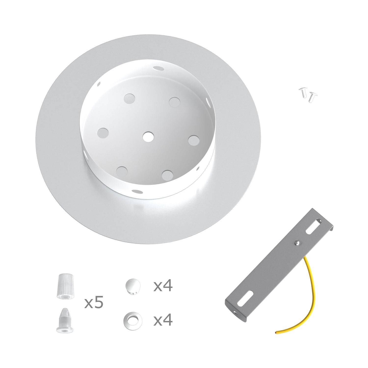 5 Holes - LARGE Round Ceiling Canopy Kit - Rose One System