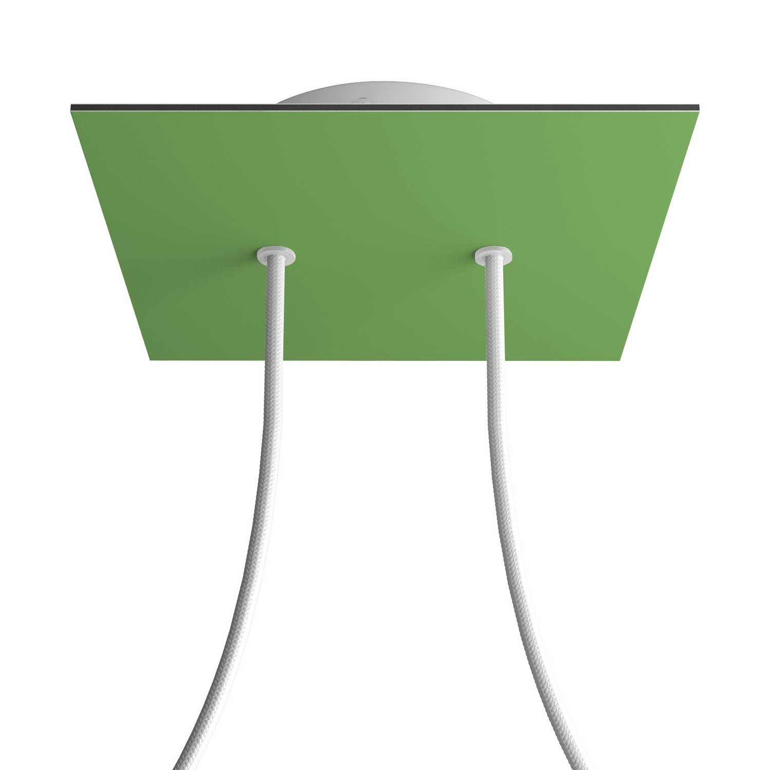 2 Holes - LARGE Square Ceiling Canopy Kit - Rose One System - Soft Green