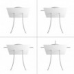 2 Holes - LARGE Square Ceiling Canopy Kit - Rose One System