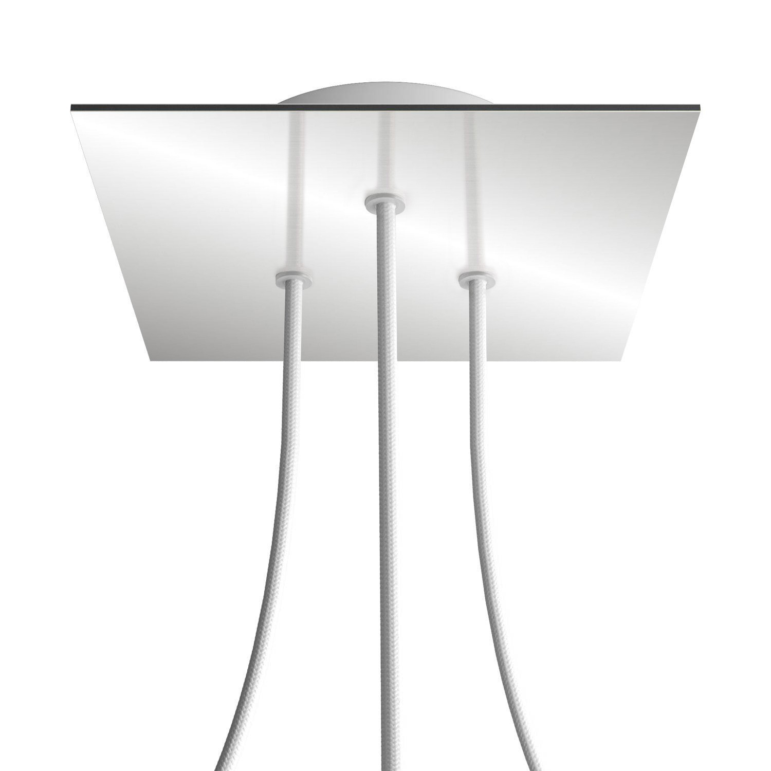 3 Holes - LARGE Square Ceiling Canopy Kit - Rose One System - Mirror