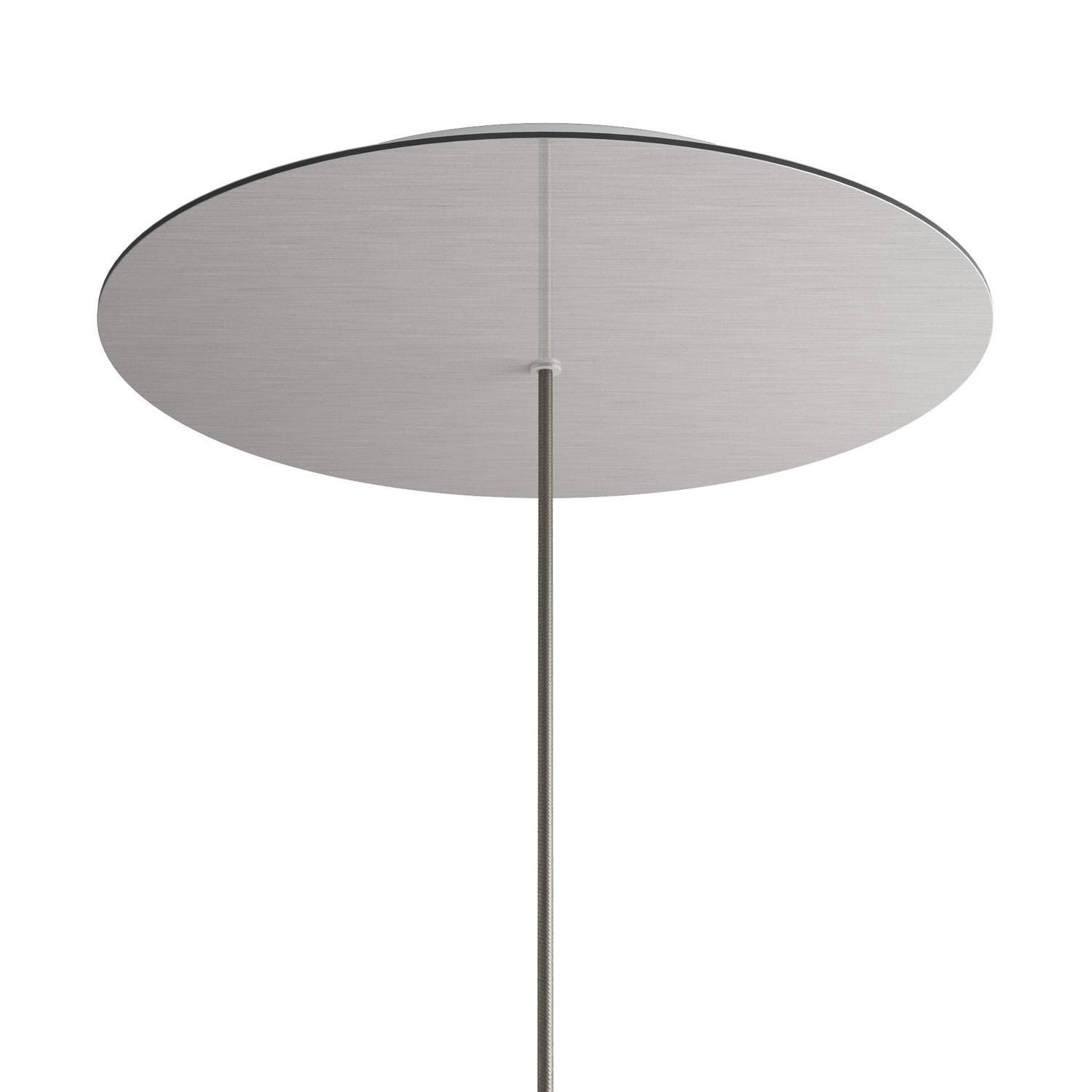1 Hole - EXTRA LARGE Round Ceiling Canopy Kit - Rose One System - Satin Steel Dibond