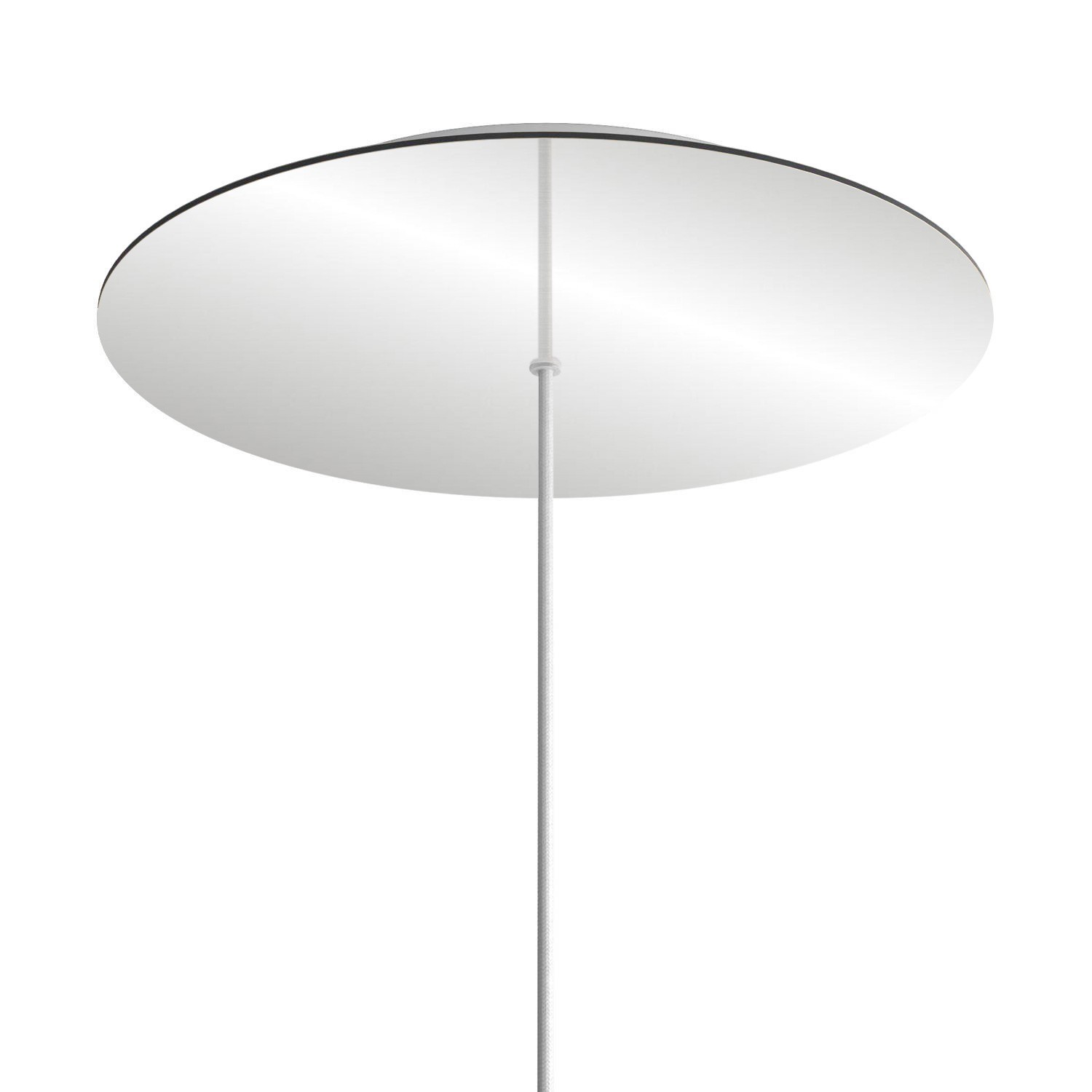 1 Hole - EXTRA LARGE Round Ceiling Canopy Kit - Rose One System - Mirror