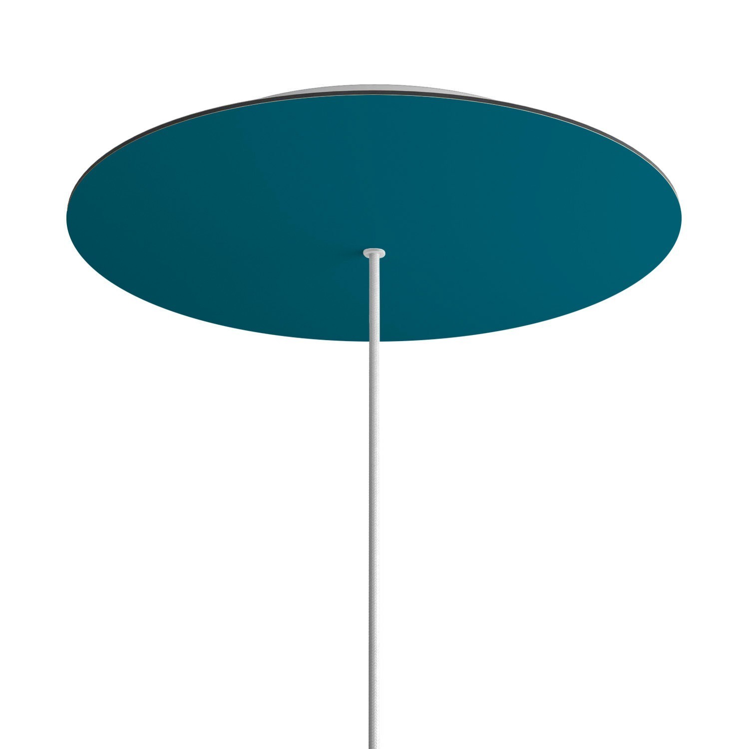 1 Hole - EXTRA LARGE Round Ceiling Canopy Kit - Rose One System - Petrol