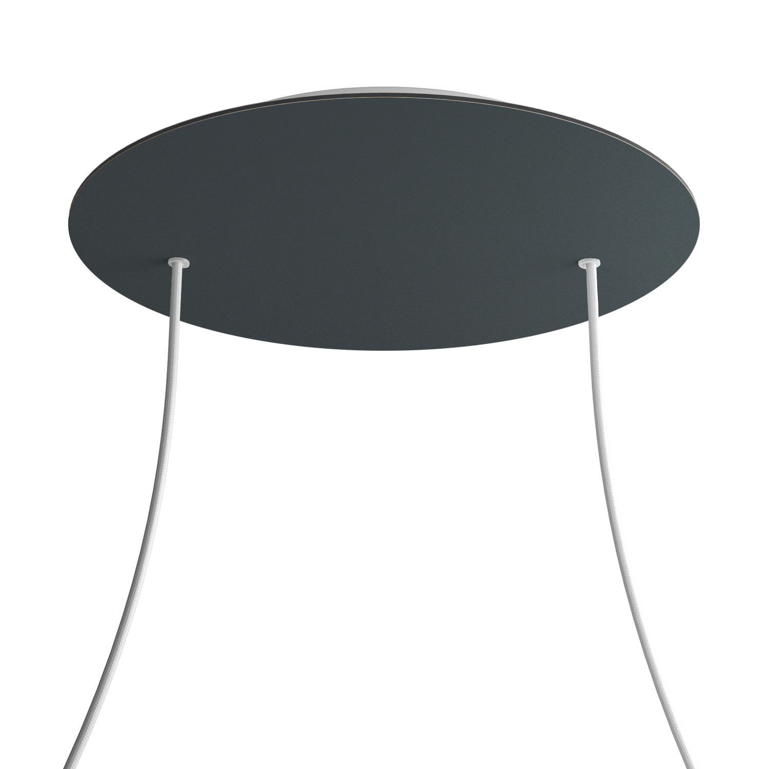 2 Holes - EXTRA LARGE Round Ceiling Canopy Kit - Rose One System - Anthracite