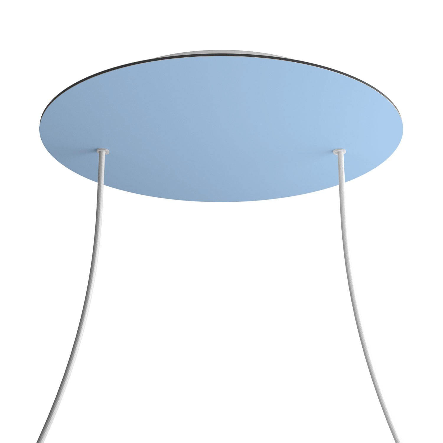 2 Holes - EXTRA LARGE Round Ceiling Canopy Kit - Rose One System - Soft blue