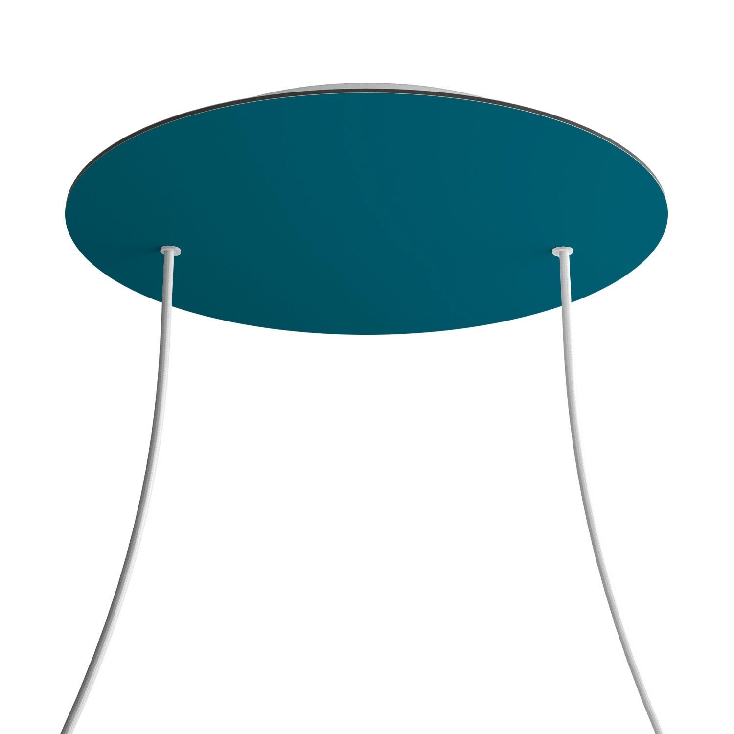 2 Holes - EXTRA LARGE Round Ceiling Canopy Kit - Rose One System - Petrol