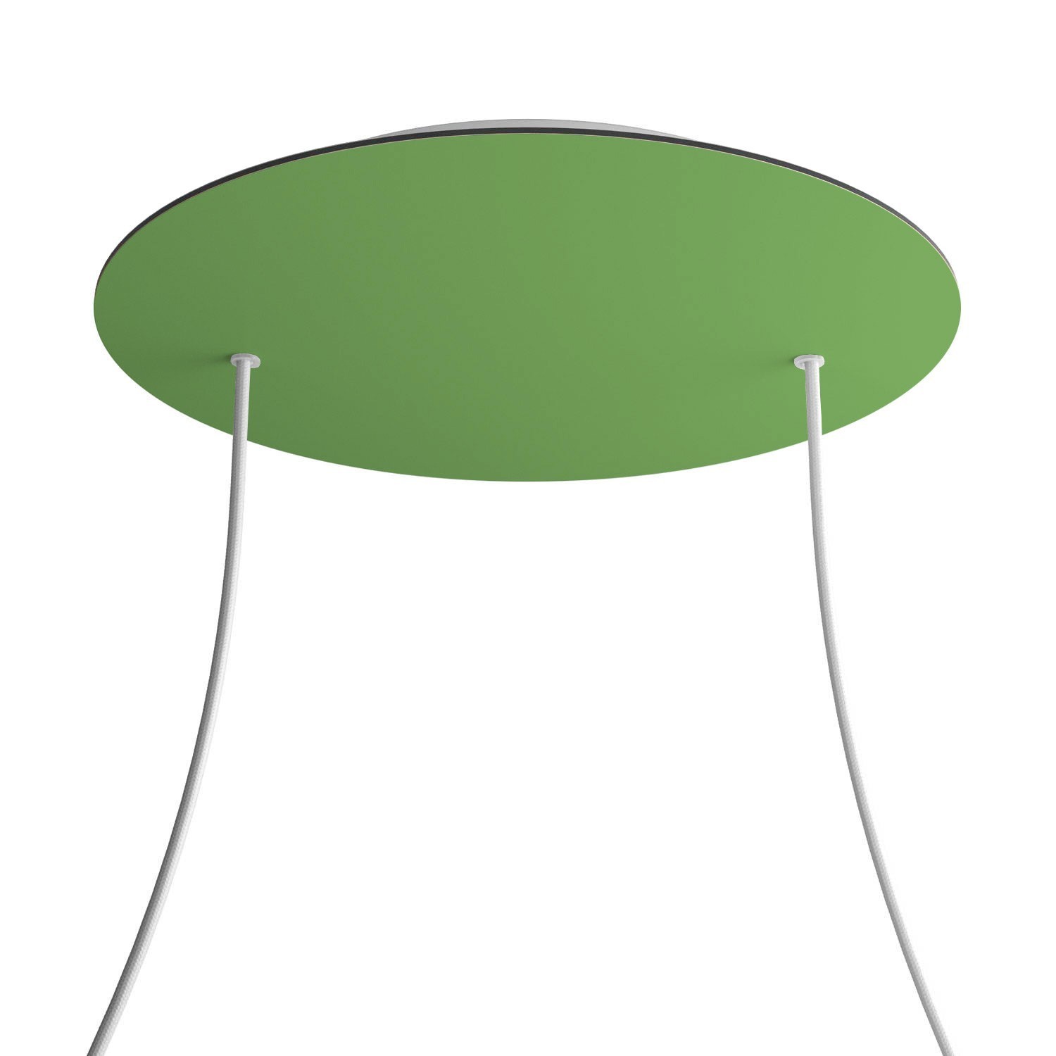 2 Holes - EXTRA LARGE Round Ceiling Canopy Kit - Rose One System - Soft Green