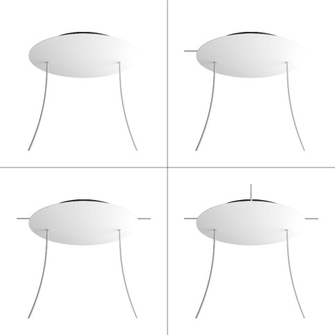 2 Holes - EXTRA LARGE Round Ceiling Canopy Kit - Rose One System