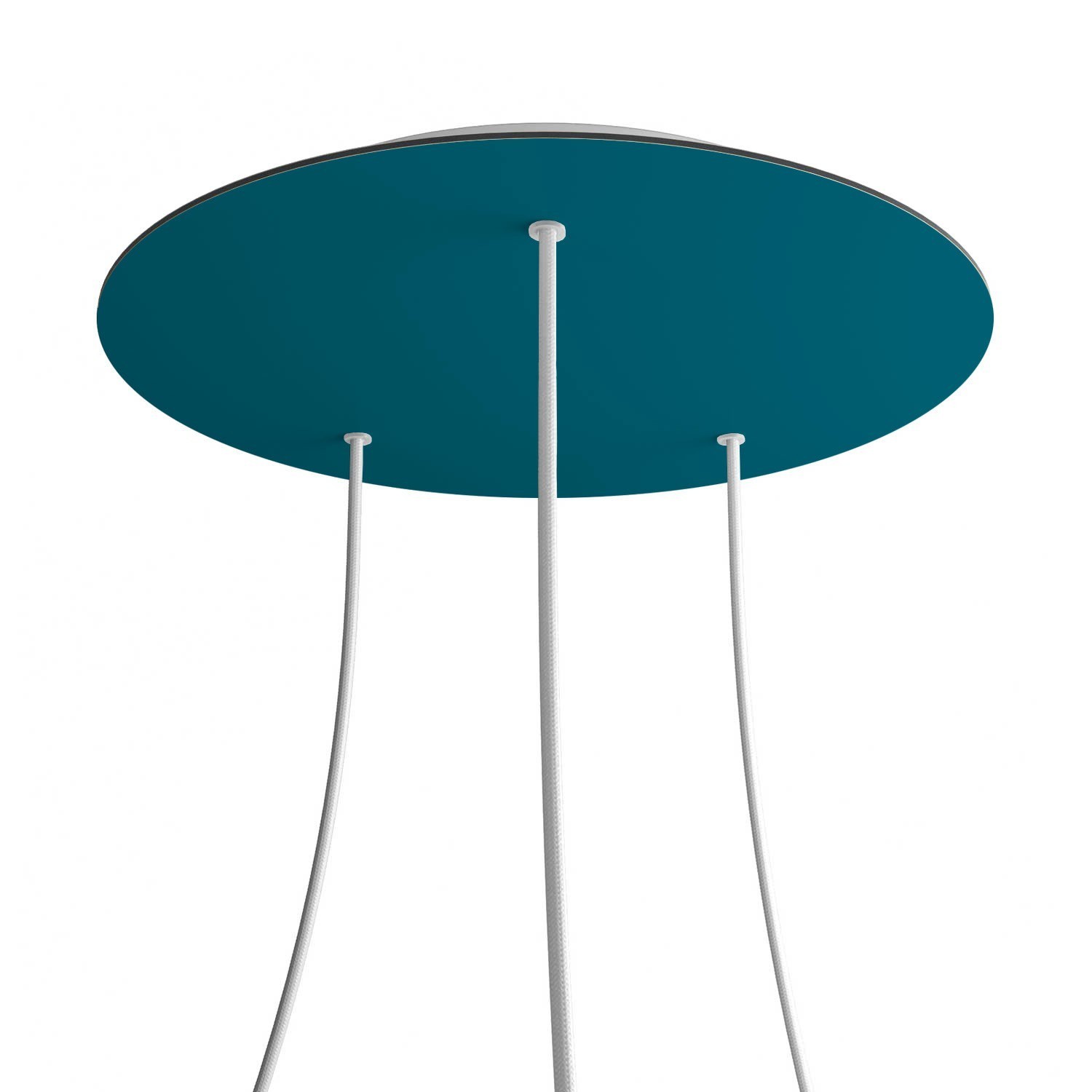 3 Holes - EXTRA LARGE Round Ceiling Canopy Kit - Rose One System - Petrol