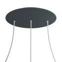 3 In-line Holes - EXTRA LARGE Round Ceiling Canopy Kit - Rose One System