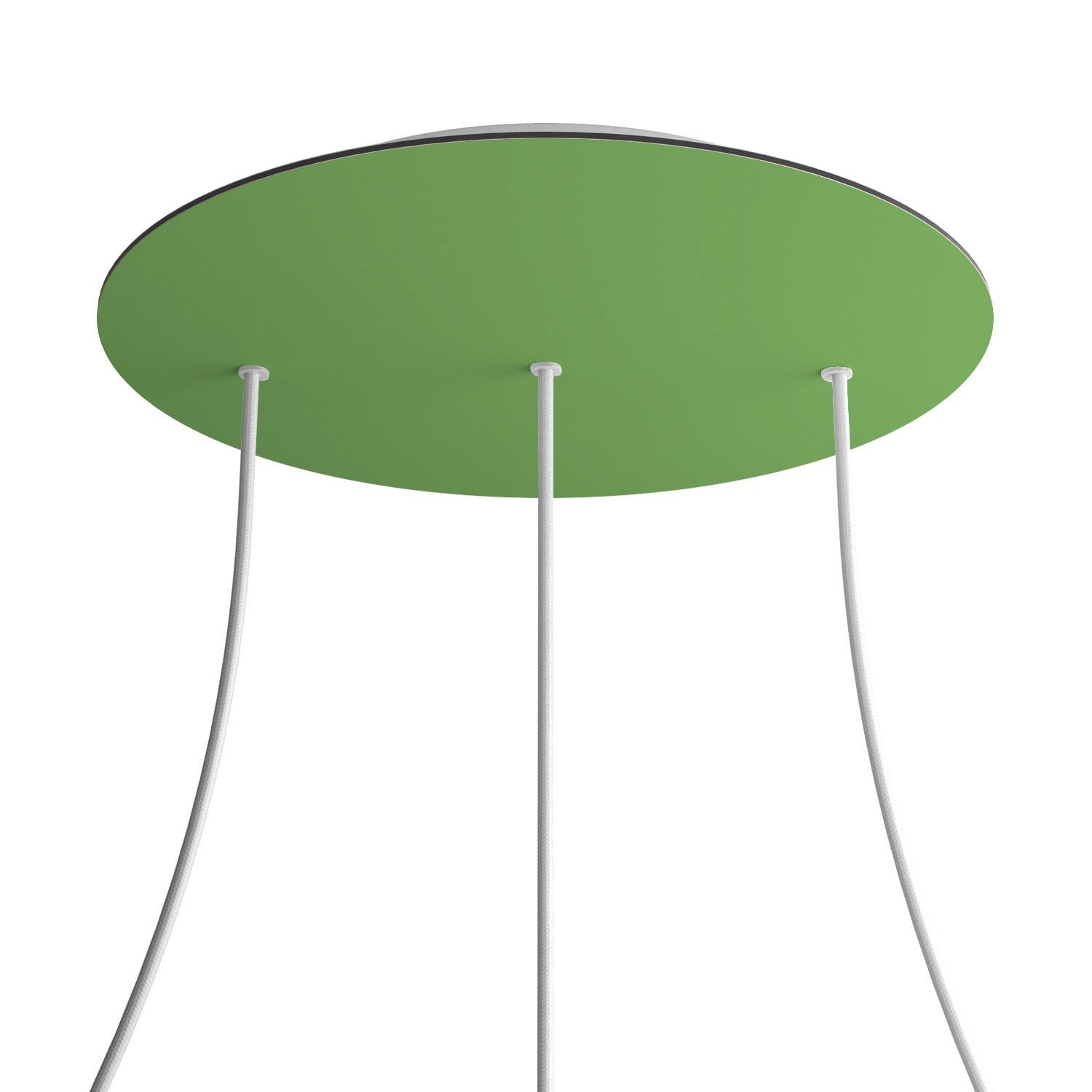 3 In-line Holes - EXTRA LARGE Round Ceiling Canopy Kit - Rose One System - Soft Green
