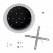 3 In-line Holes - EXTRA LARGE Round Ceiling Canopy Kit - Rose One System