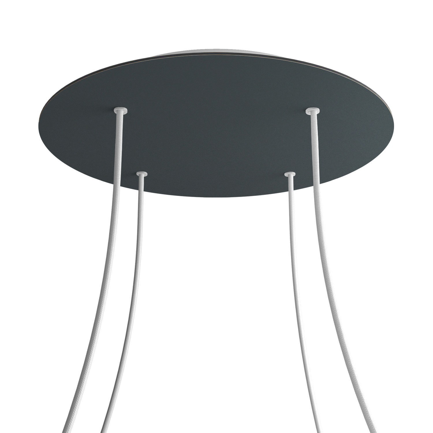 4 Holes - EXTRA LARGE Round Ceiling Canopy Kit - Rose One System - Anthracite
