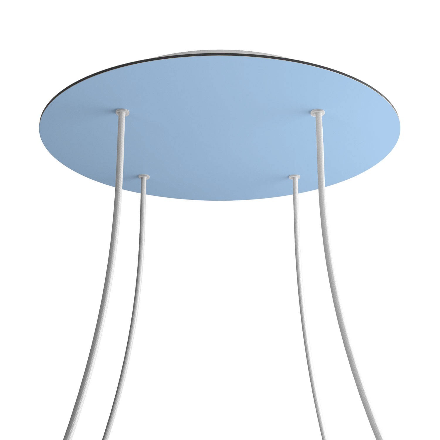 4 Holes - EXTRA LARGE Round Ceiling Canopy Kit - Rose One System - Soft blue