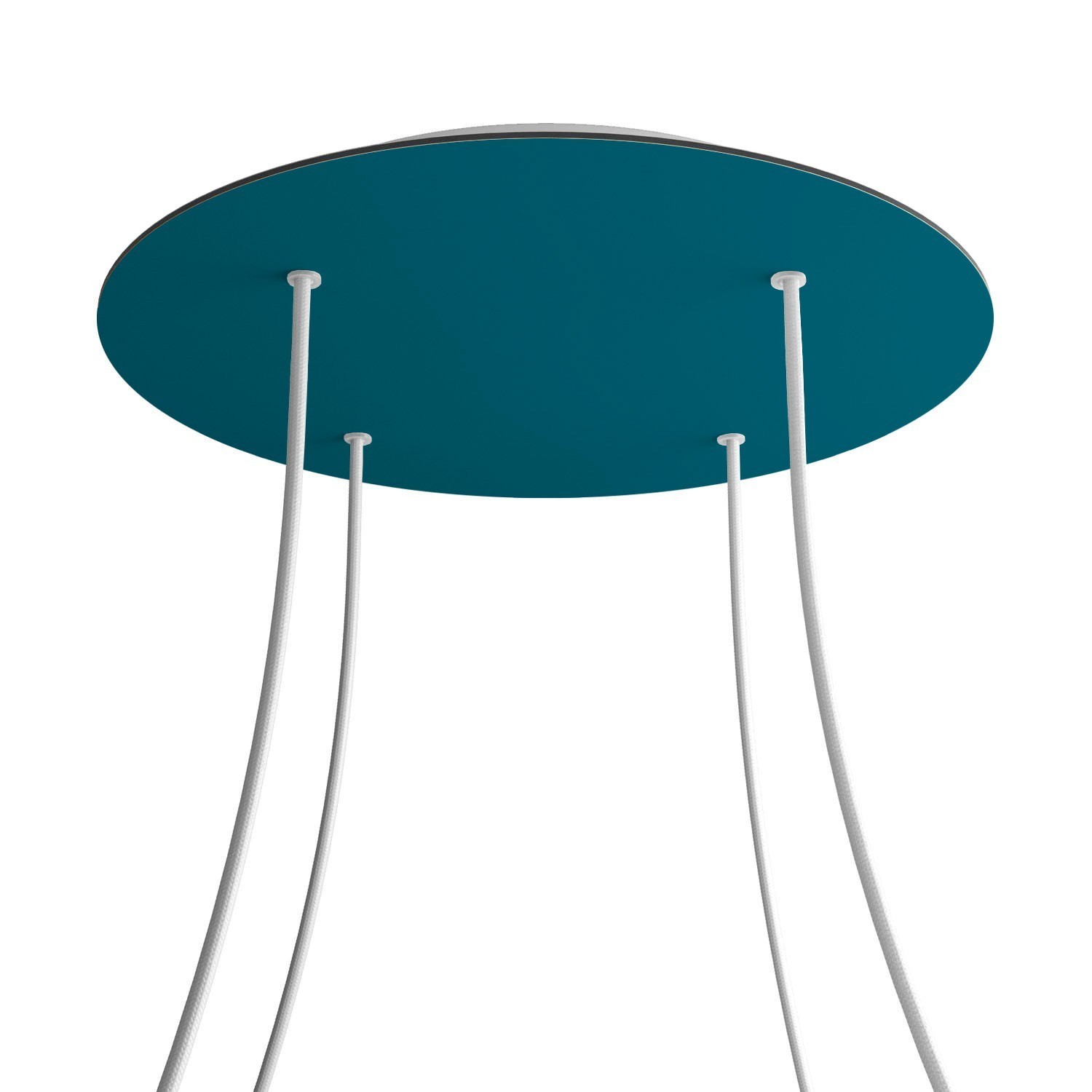 4 Holes - EXTRA LARGE Round Ceiling Canopy Kit - Rose One System - Petrol